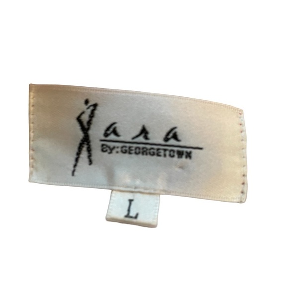 Xara by Georgetown Pullover-Puffy Sleeves-Sheer-Lined-.Size Large - Picture 6 of 9